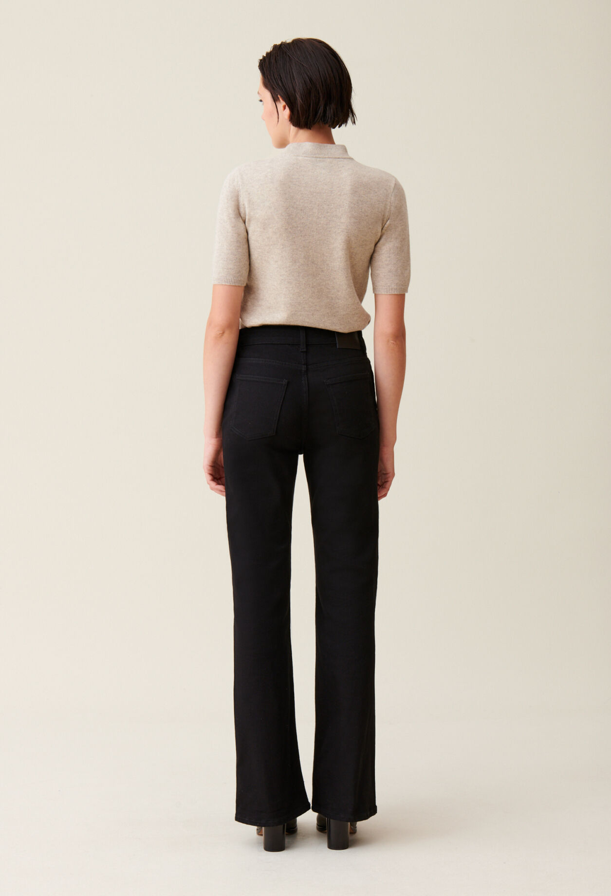 Black flared jeans