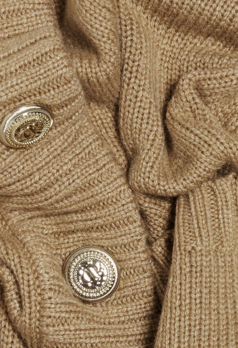 Cardigan court maille épaisse