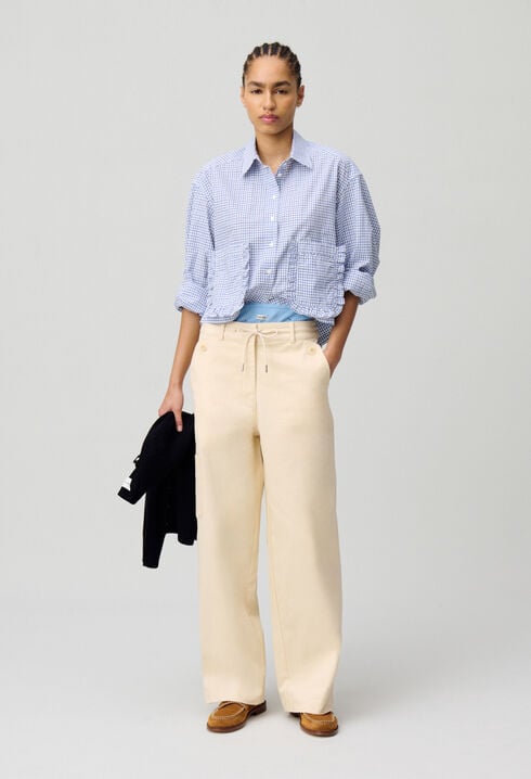 Chemise carreaux poches