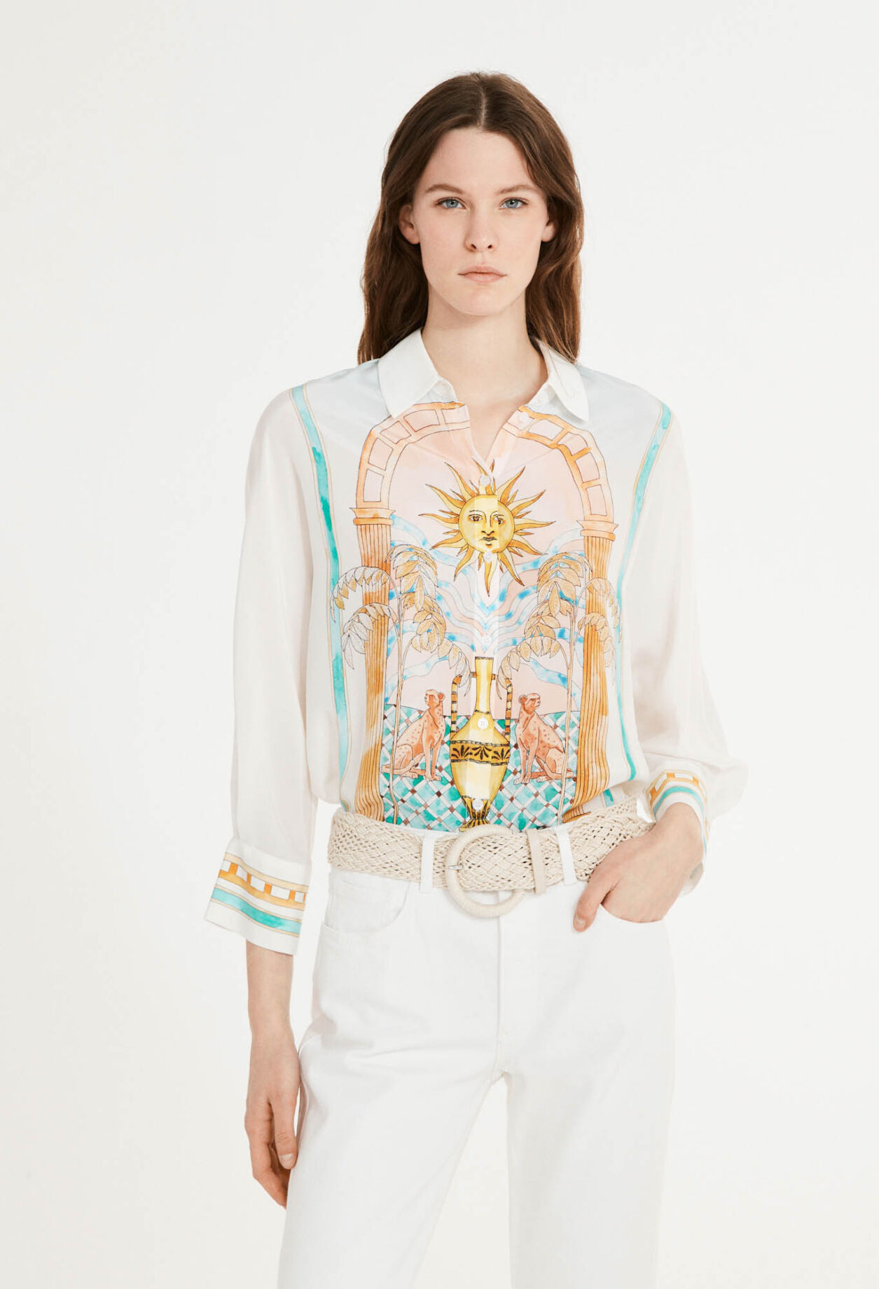 Silk printed shirt