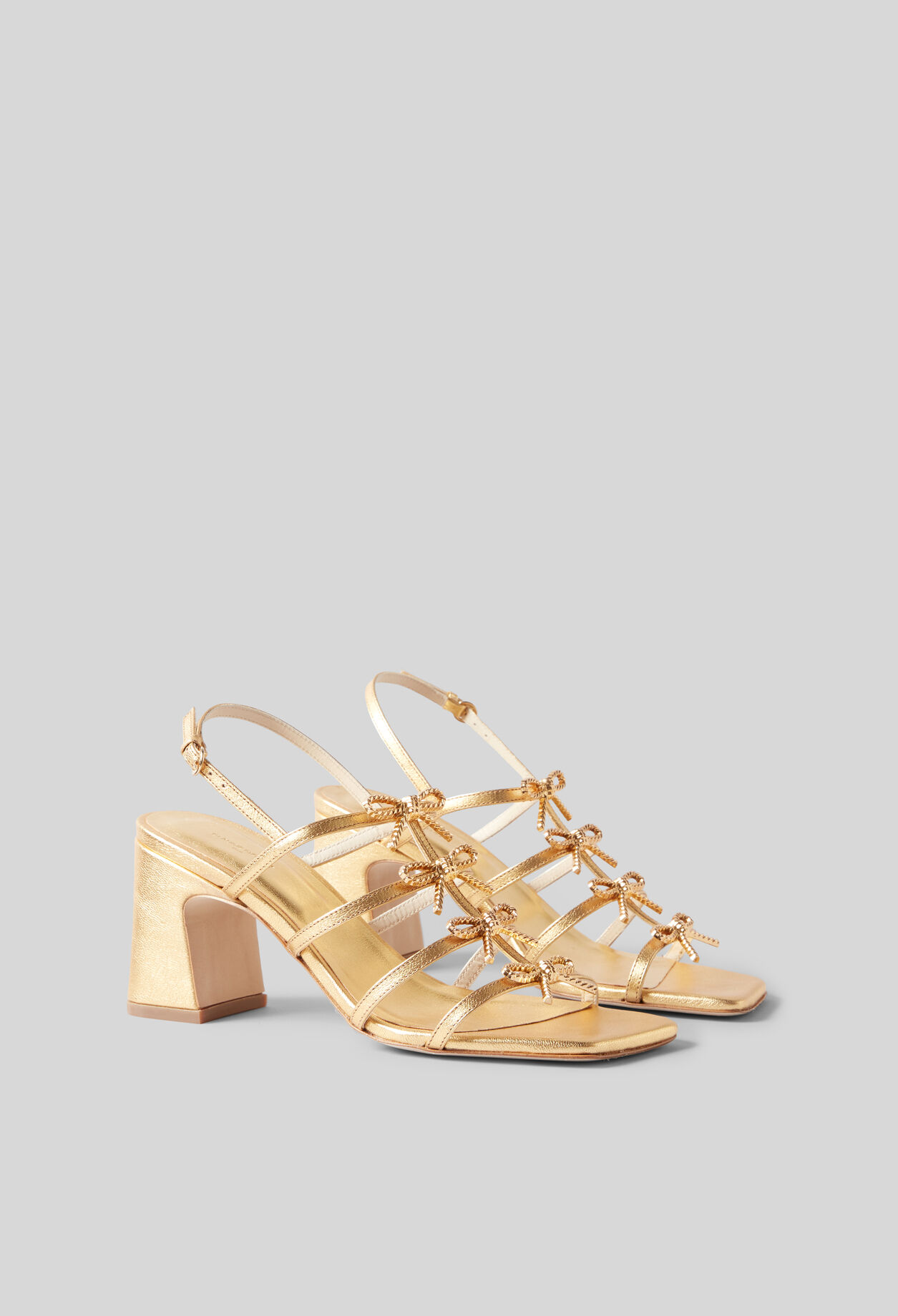 Leather heeled sandals