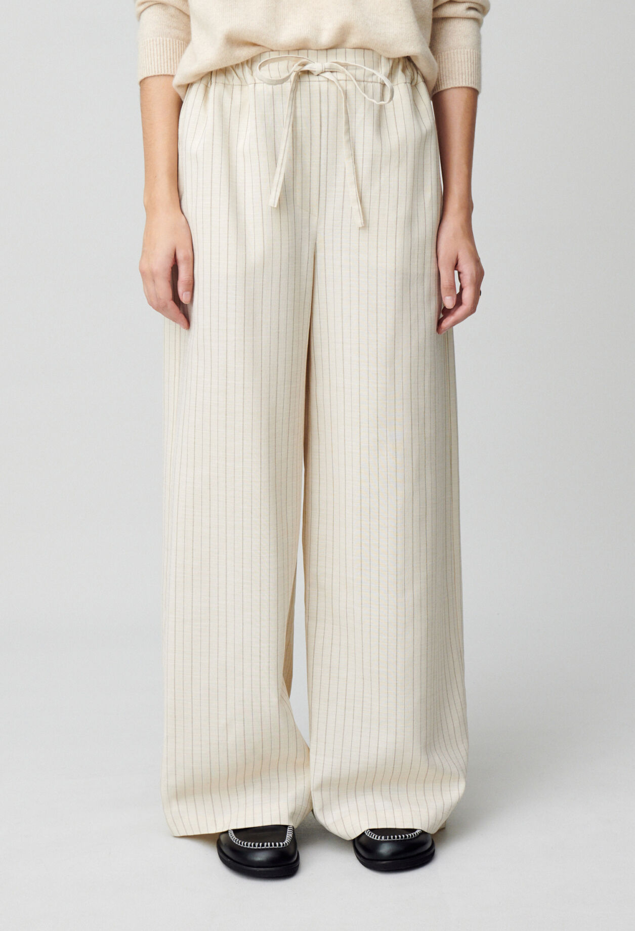 Wide striped trousers
