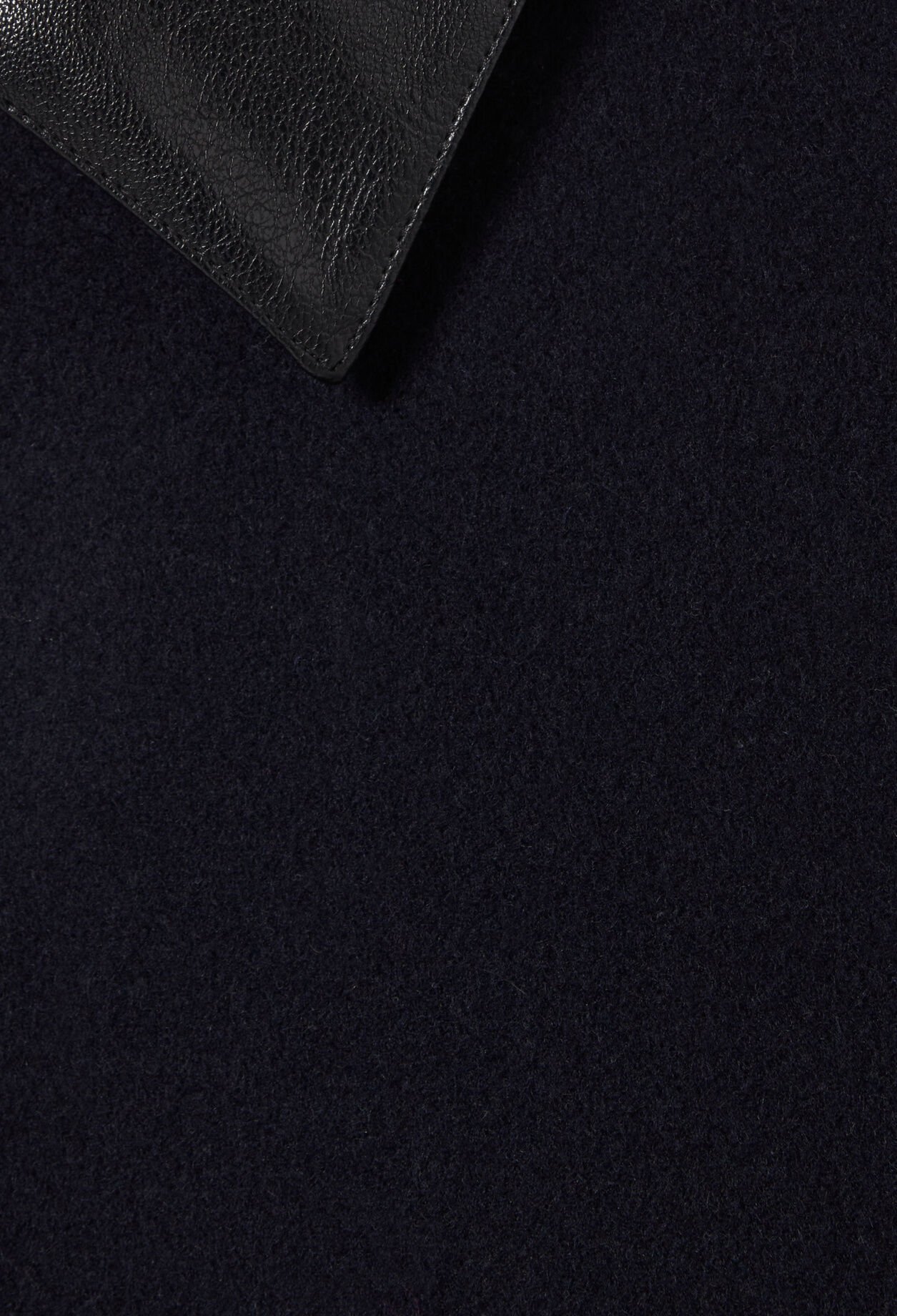 Blouson laine col similicuir