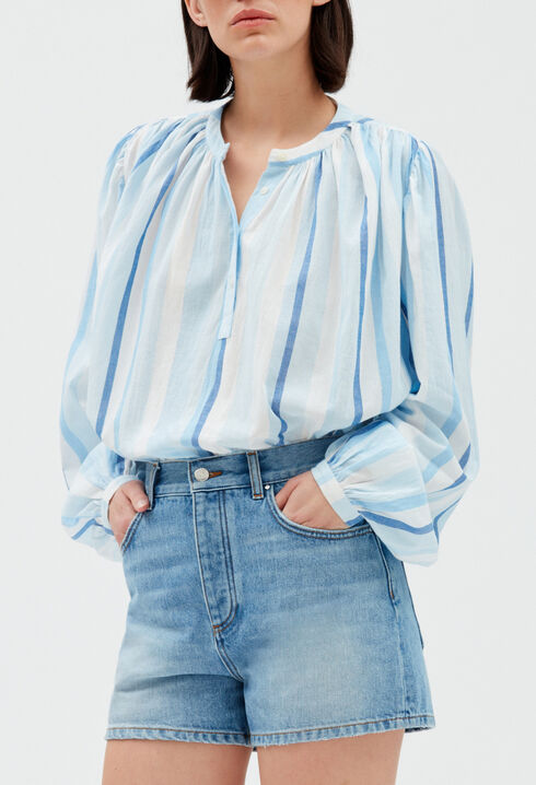 Blue striped blouse