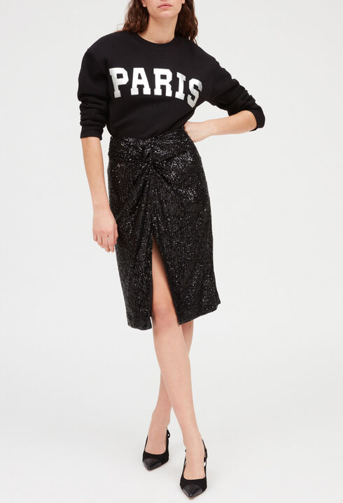 Black skirt with sequins