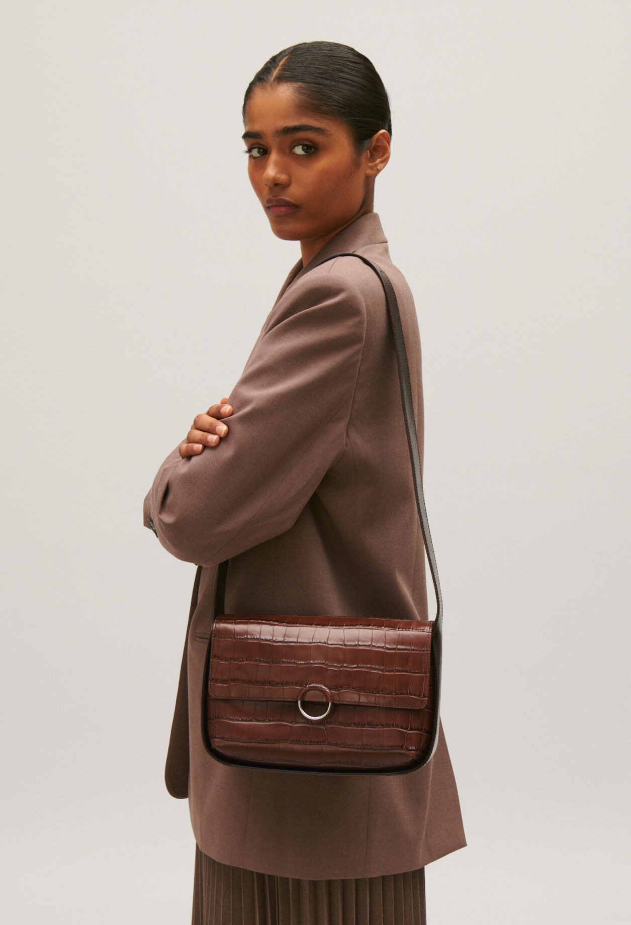 Sac Alix bimatières marron