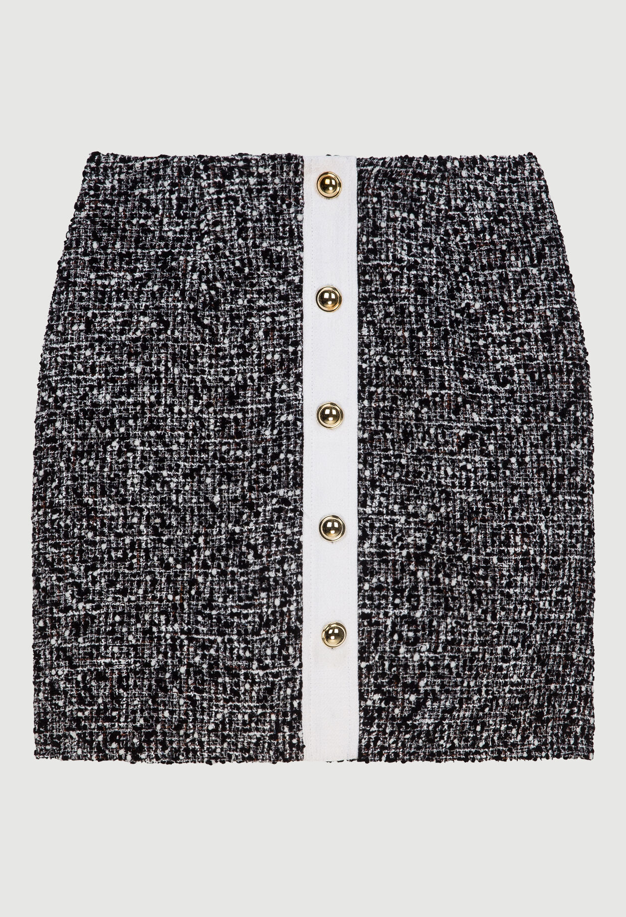 Jupe en tweed boutonnée