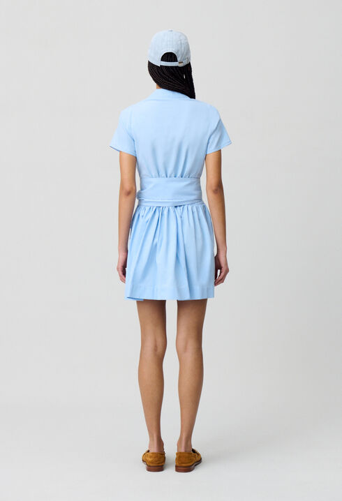Robe longue ceinturée