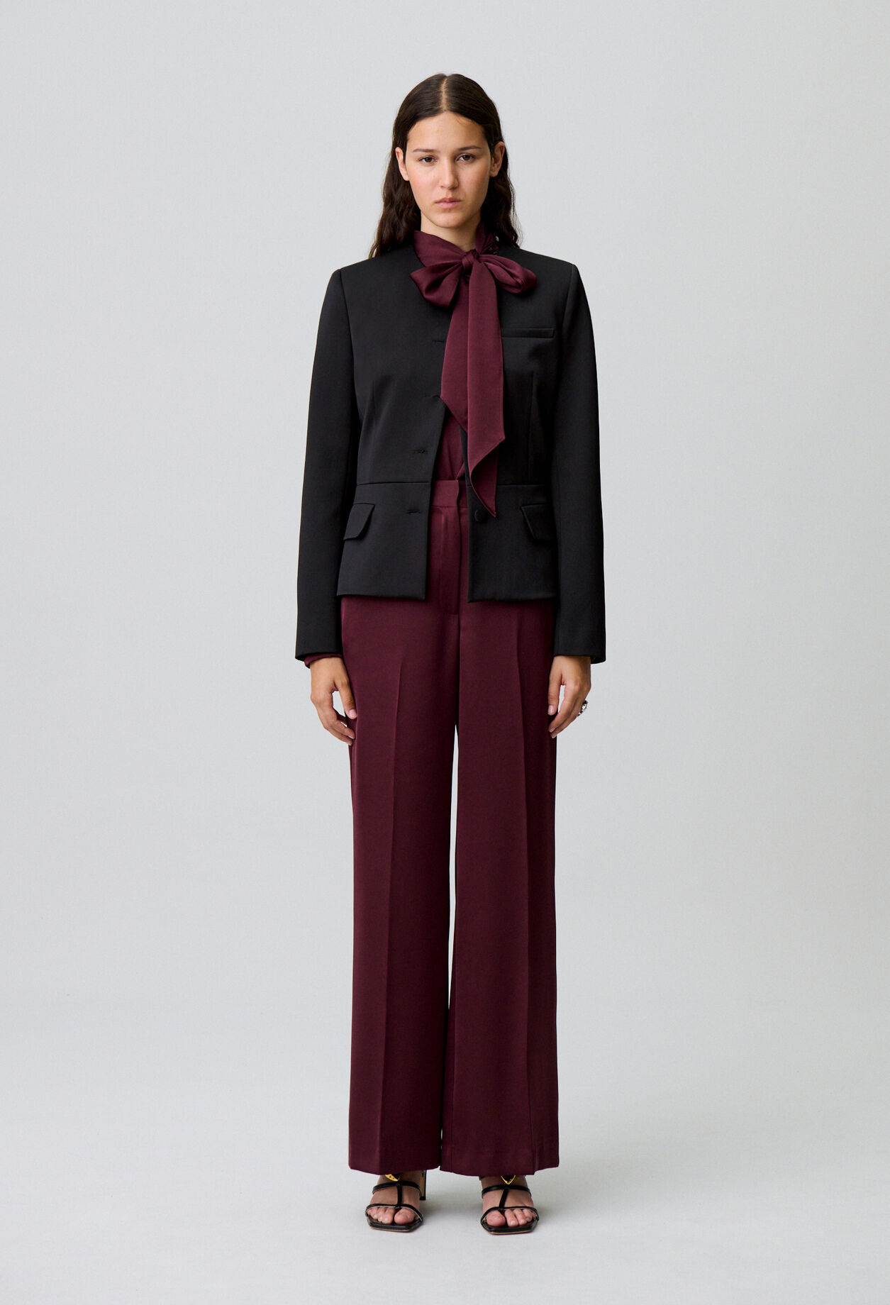 Flowy satin trousers