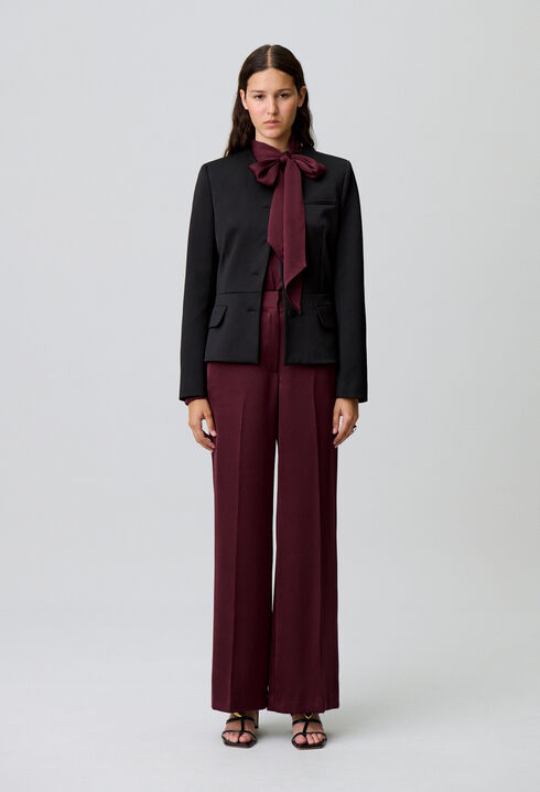Flowy satin trousers