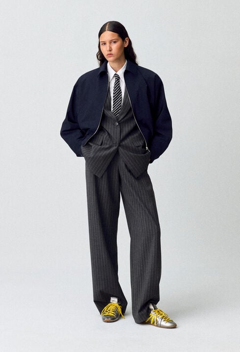 Veste tailleur rayée
