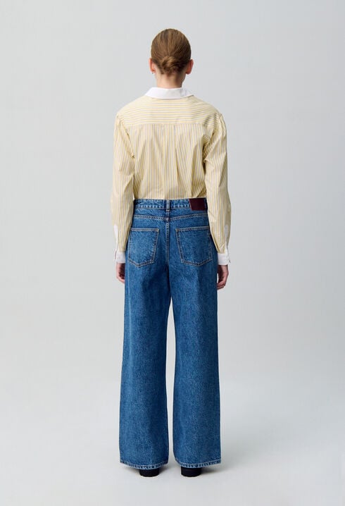 Jean denim droit large