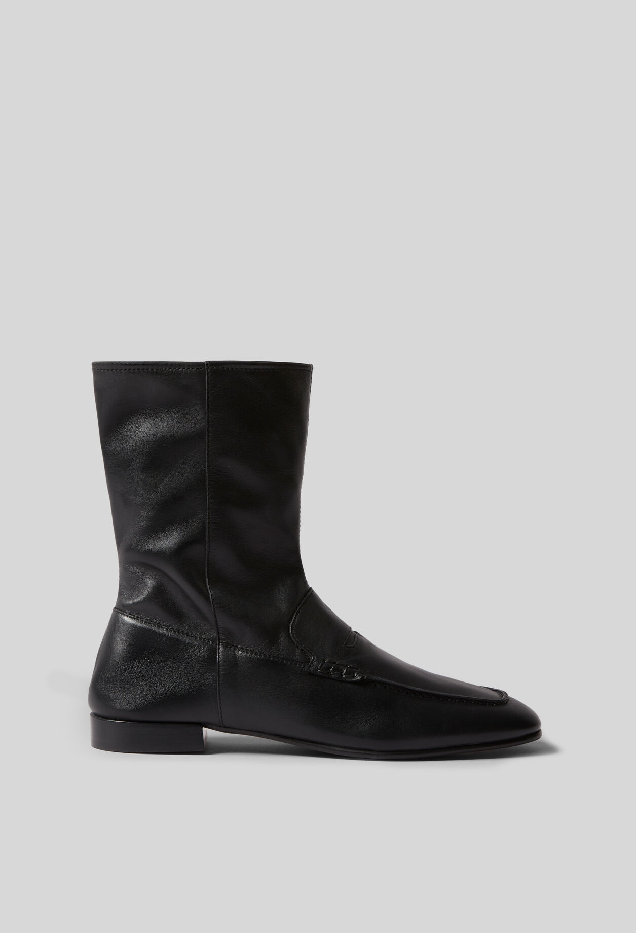 Bottines cuir style mocassins