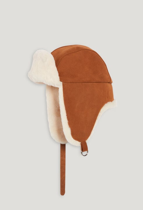 Suede leather hat