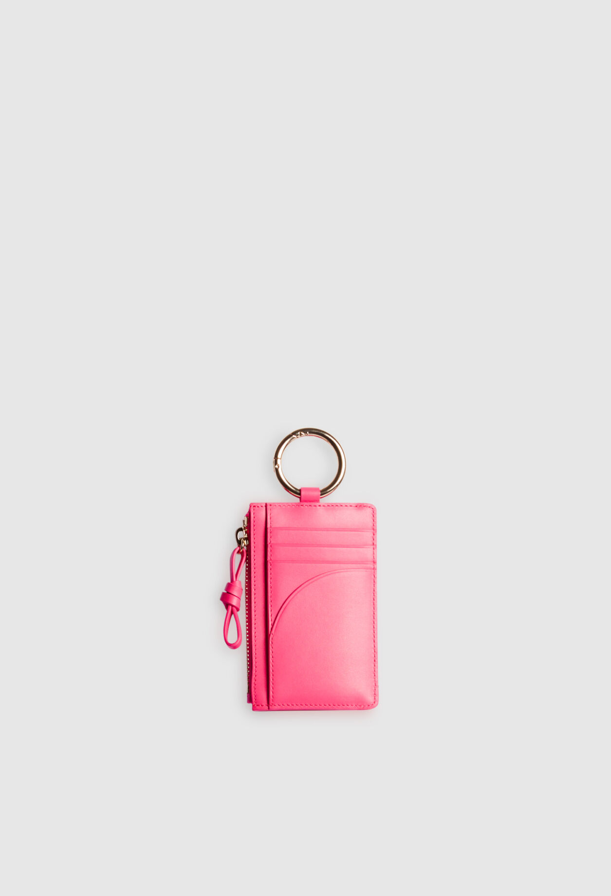 Porte-cartes bandoulière cuir lisse