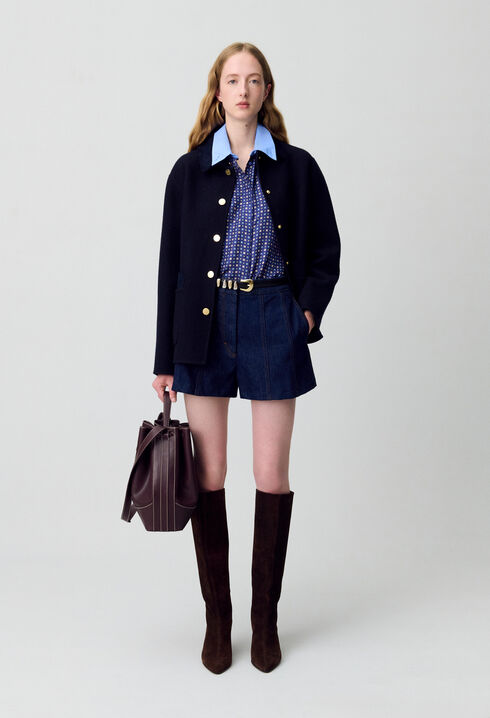 Raw Denim Mini Skirt