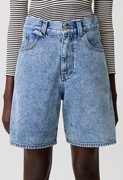 Short denim jambes droites