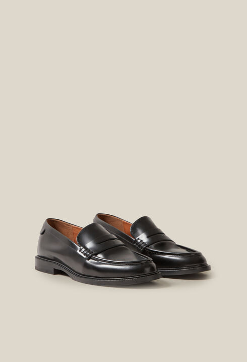 Mocassins cuir noir
