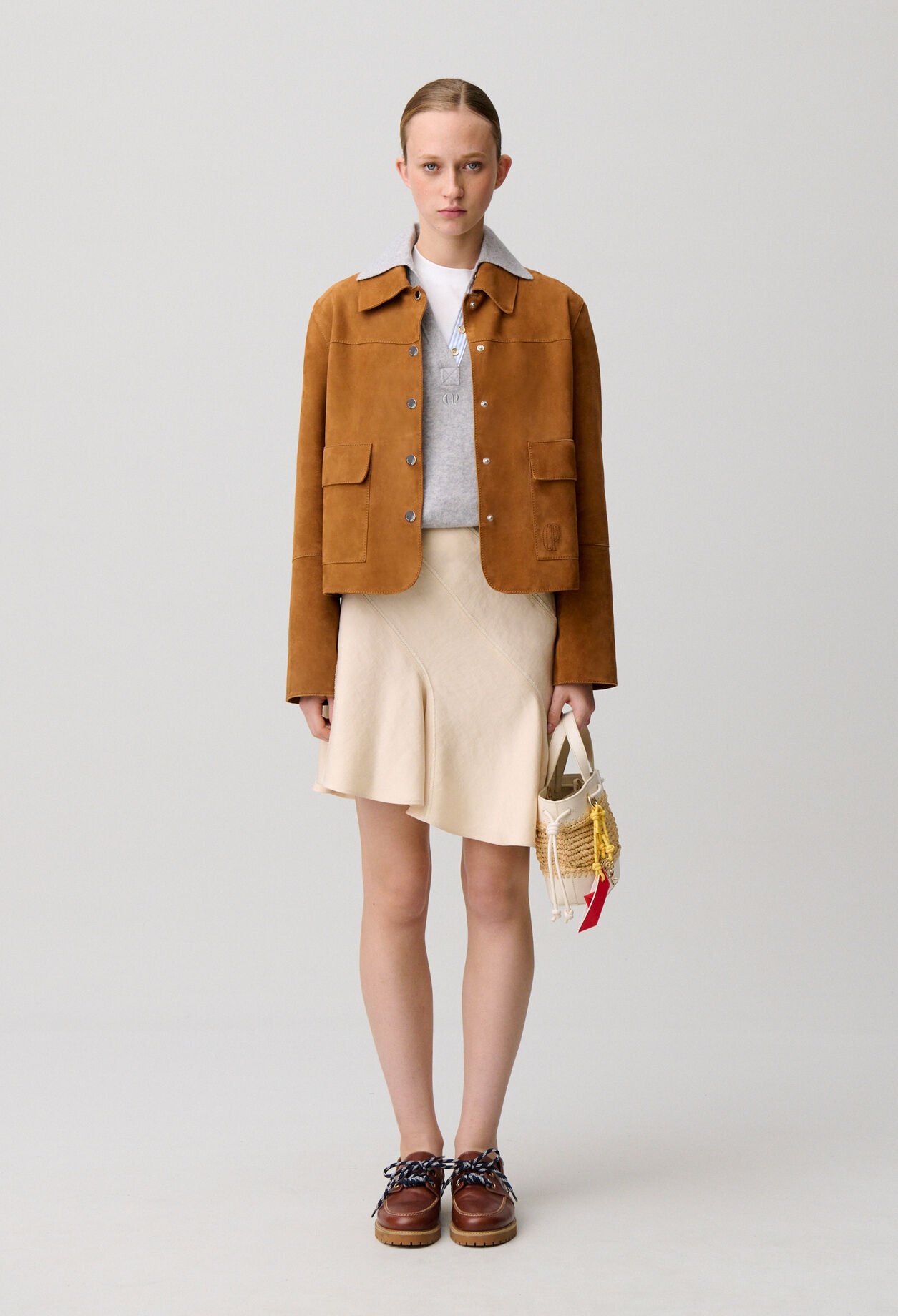 Asymmetric short skirt