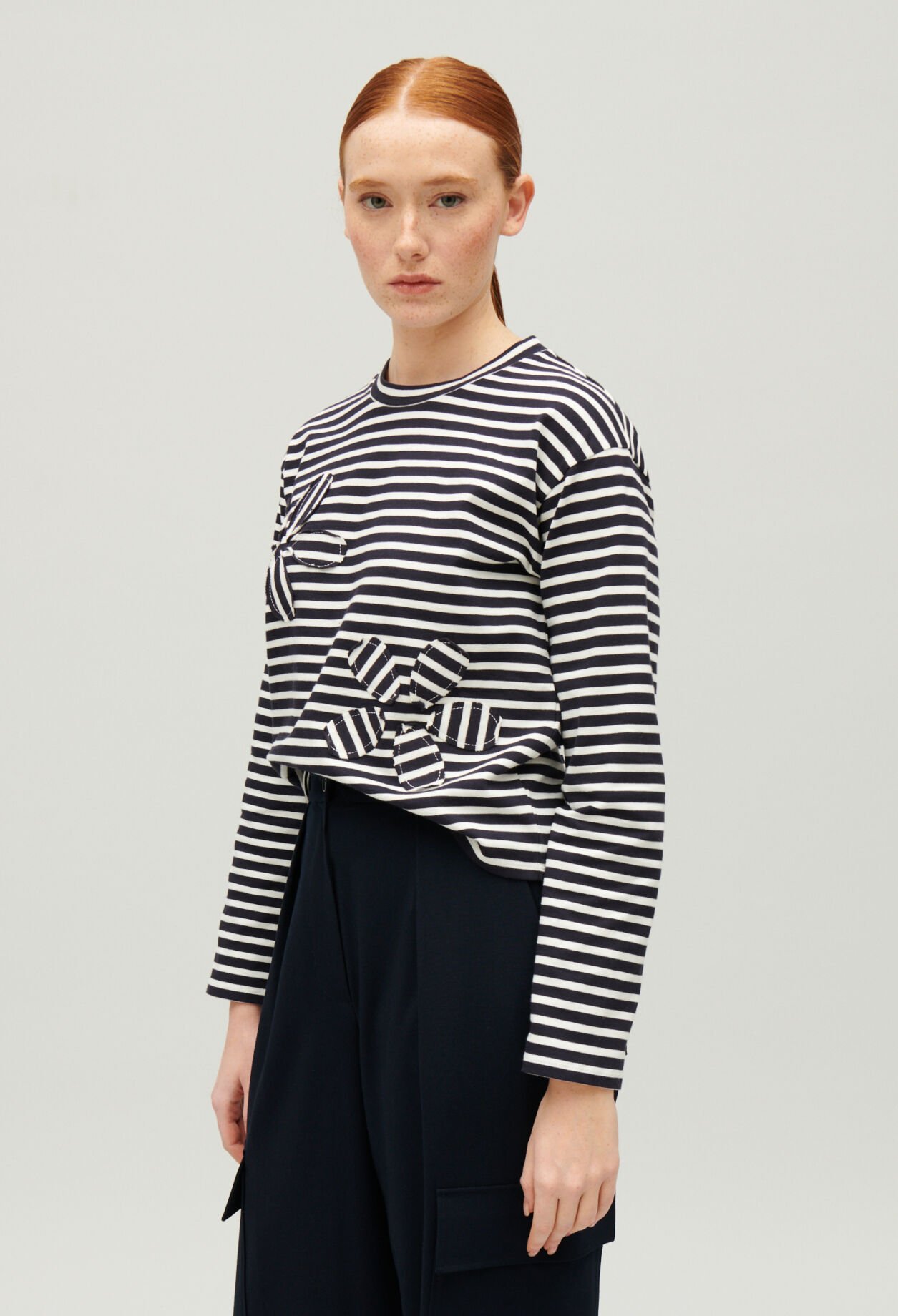 Navy striped T-shirt