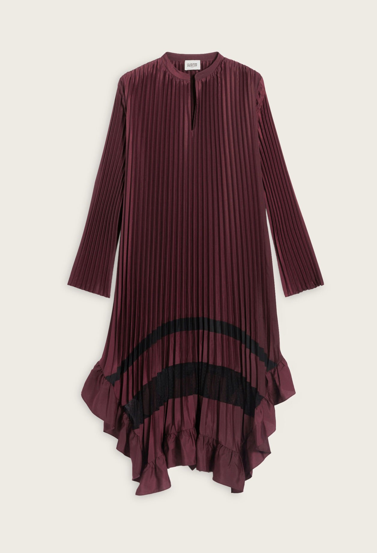Robe mi-longue plissée