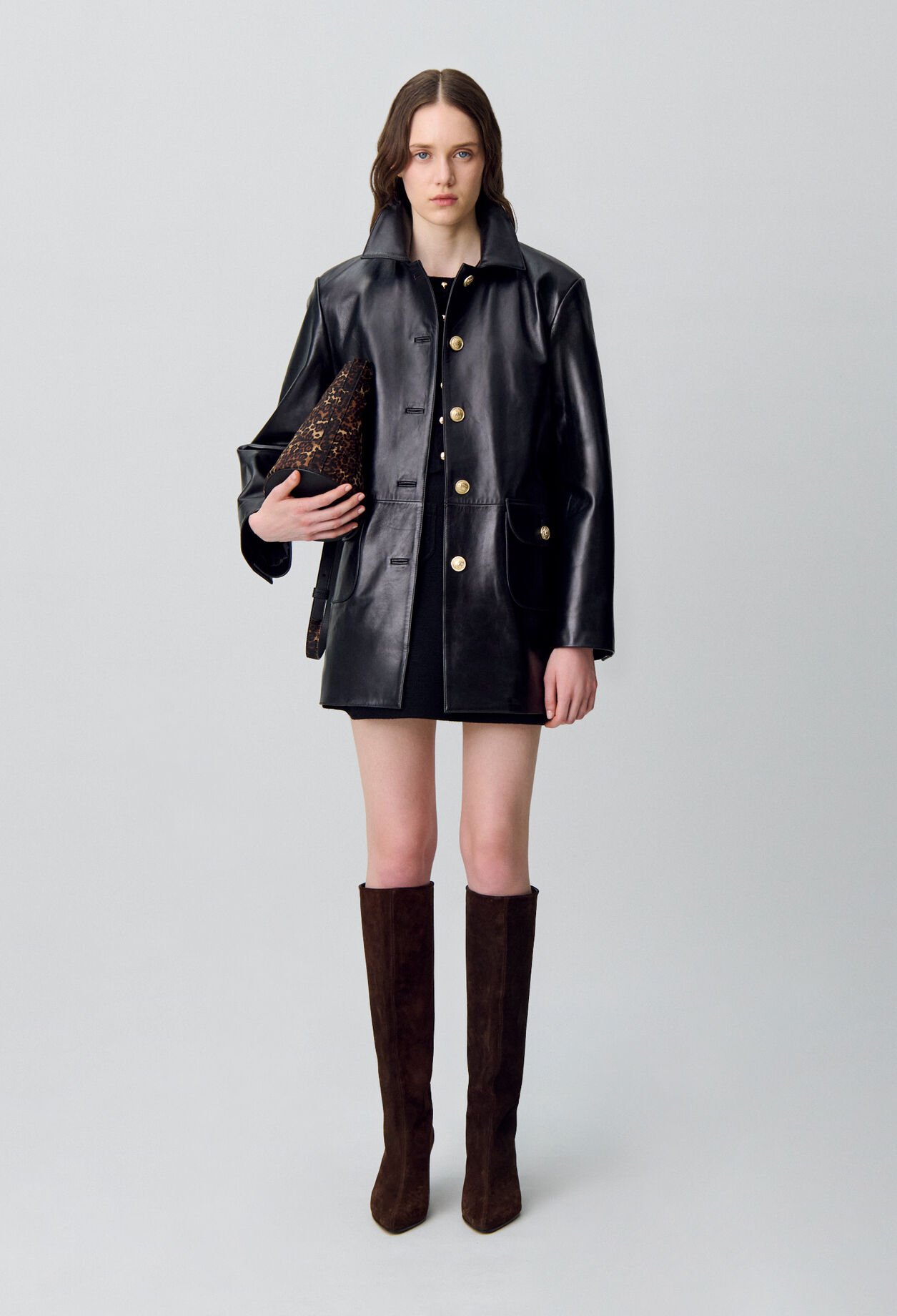 Veste large cuir