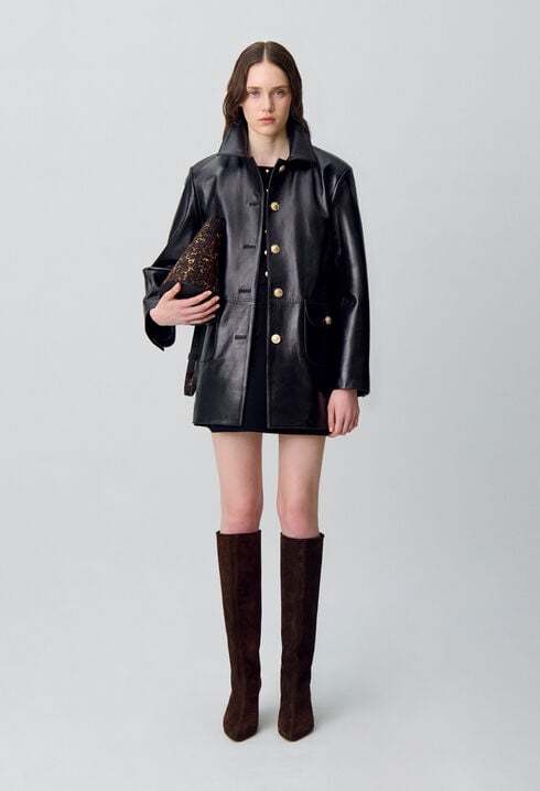 Veste large cuir