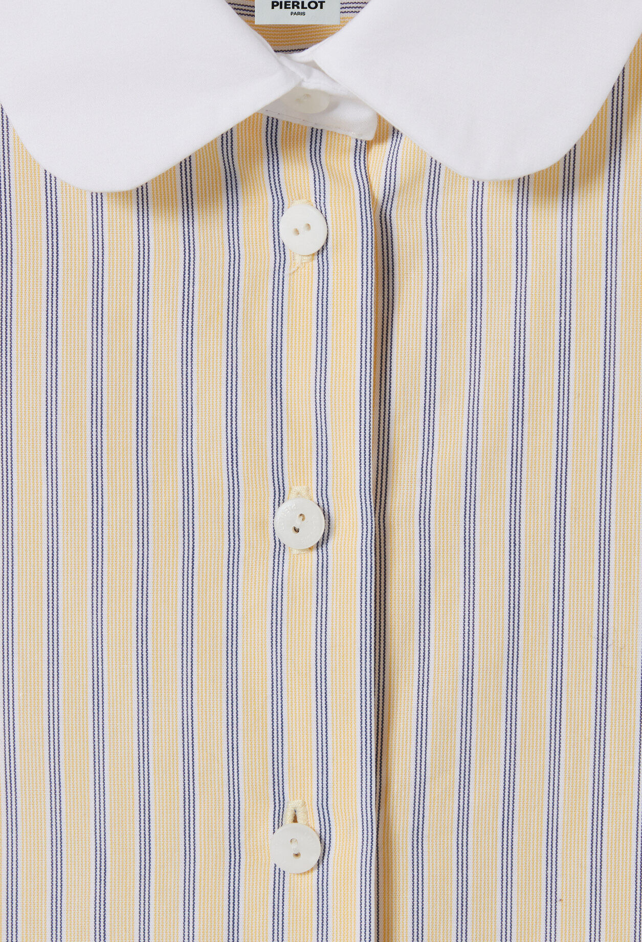 Chemise rayée col claudine