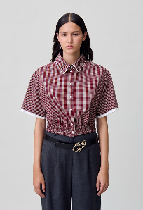 Chemise courte carreaux