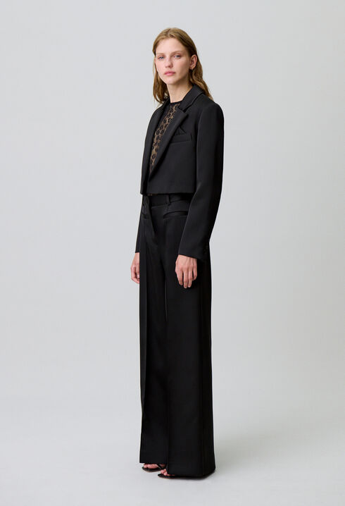 Satin tailored trousers
