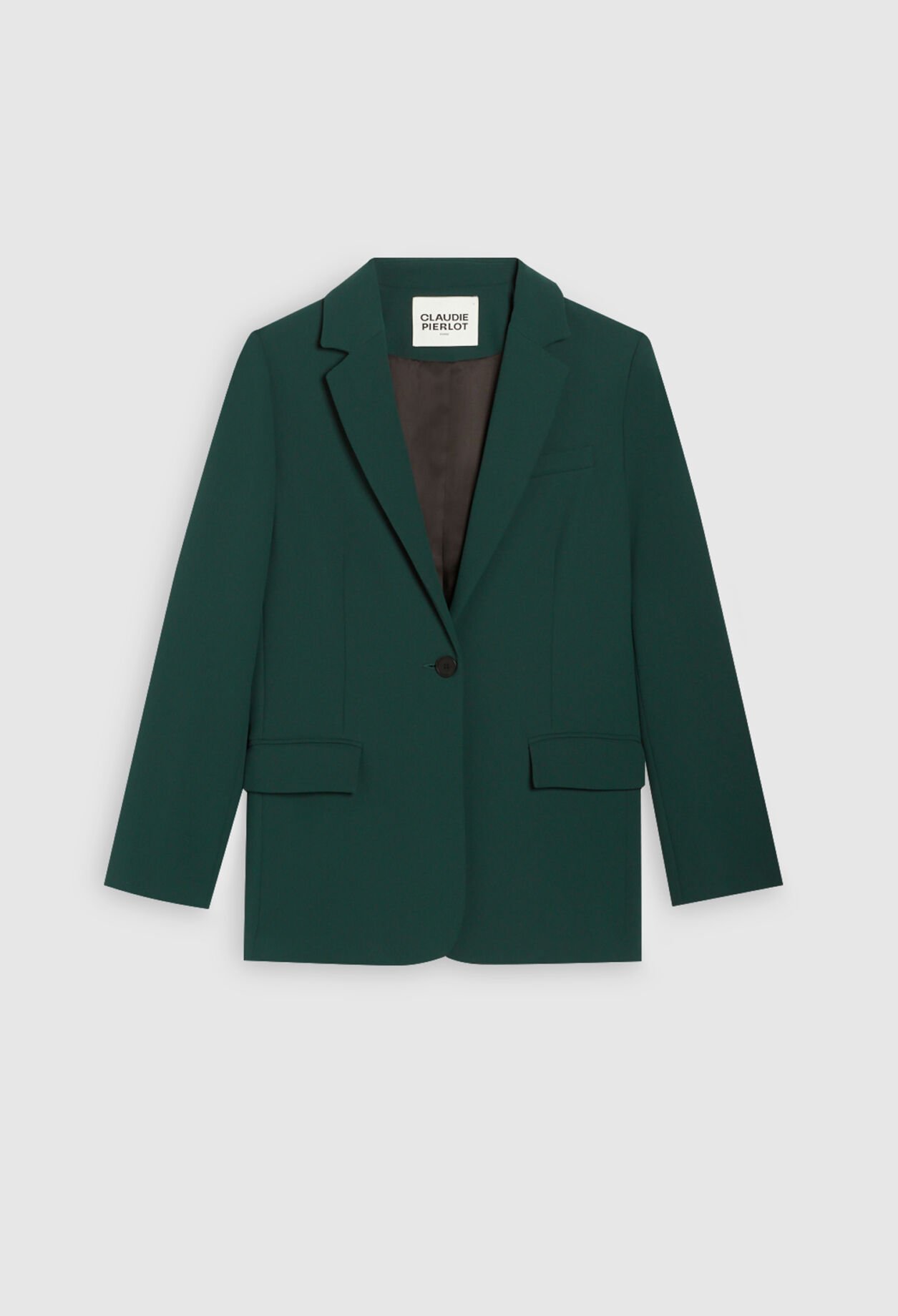 Veste vert forêt tailleur cintrée
