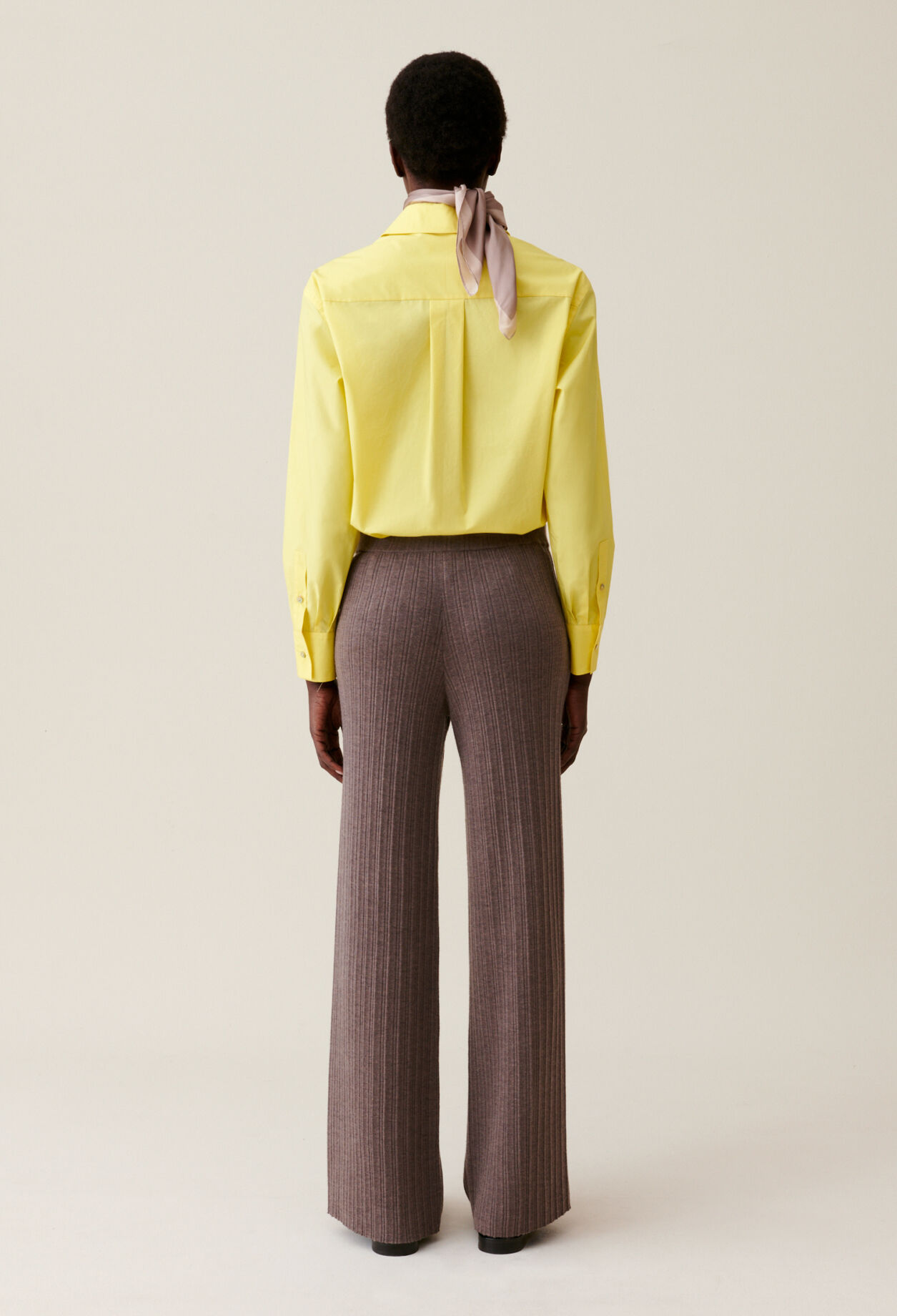 Flared Knit Trousers