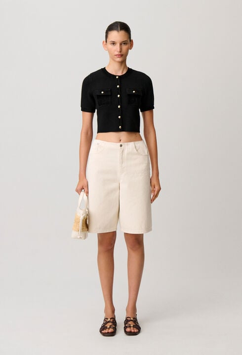 Cardigan maille velours