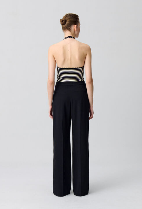 Pantalon droit à pont