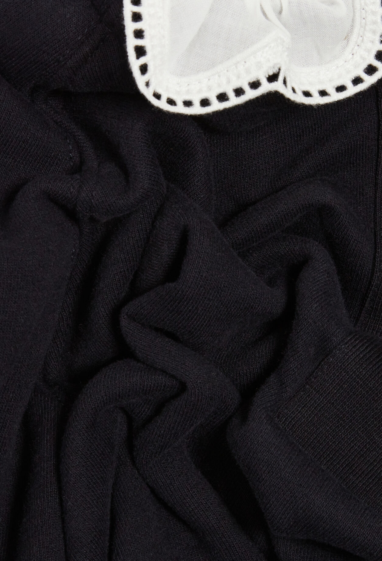 Navy sweatshirt with removable collar