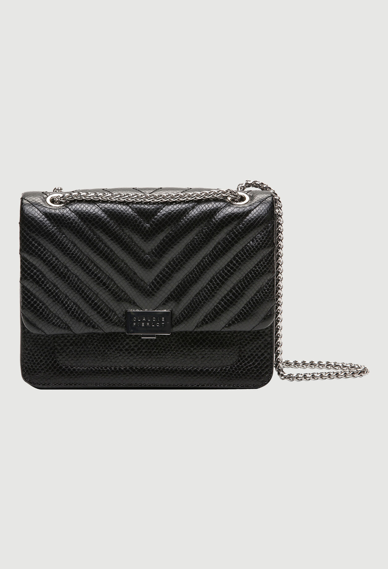 Python-effect leather bag