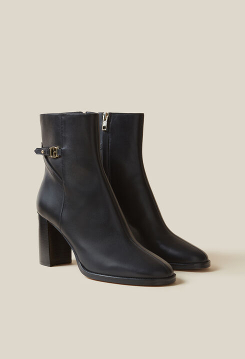 Bottines talons cuir vernis
