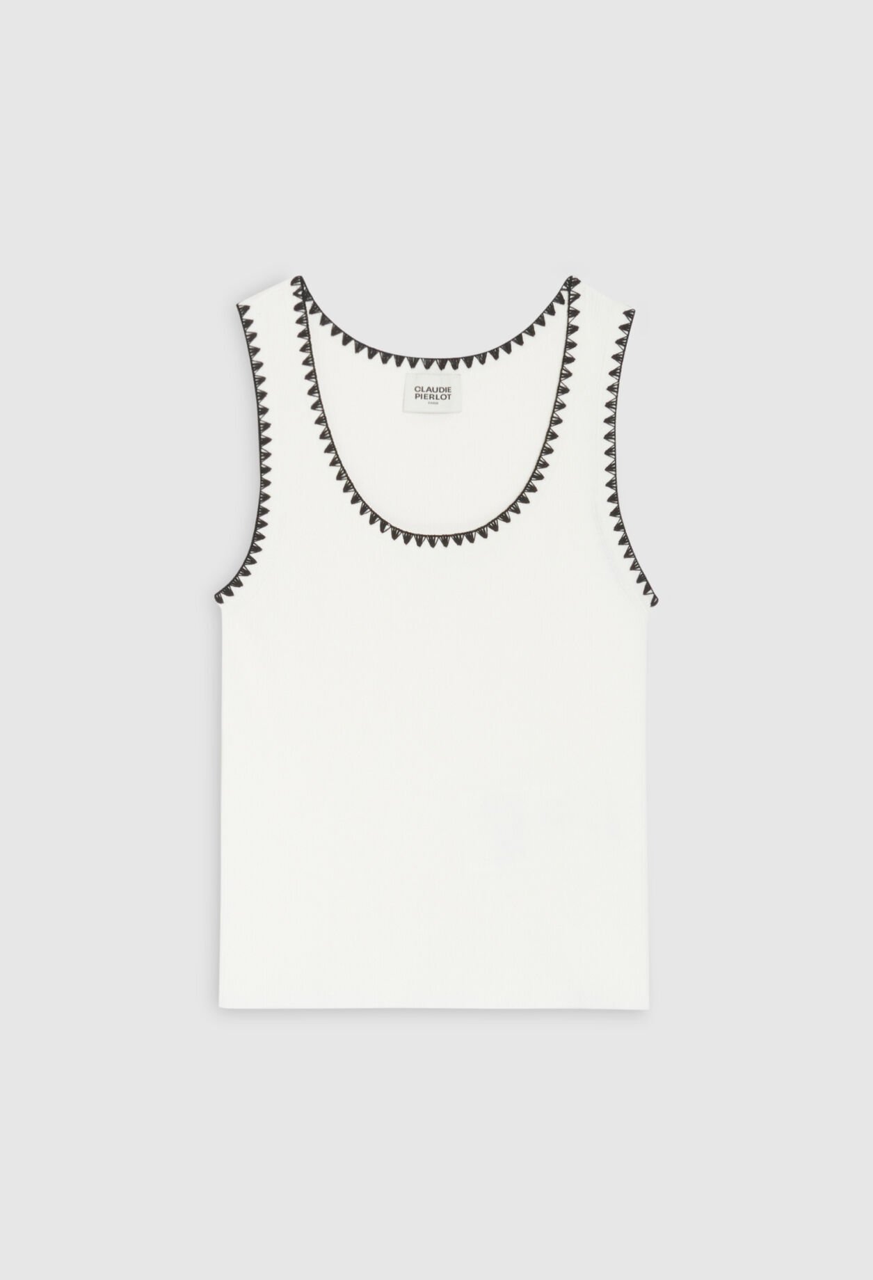 Ecru ribbed vest