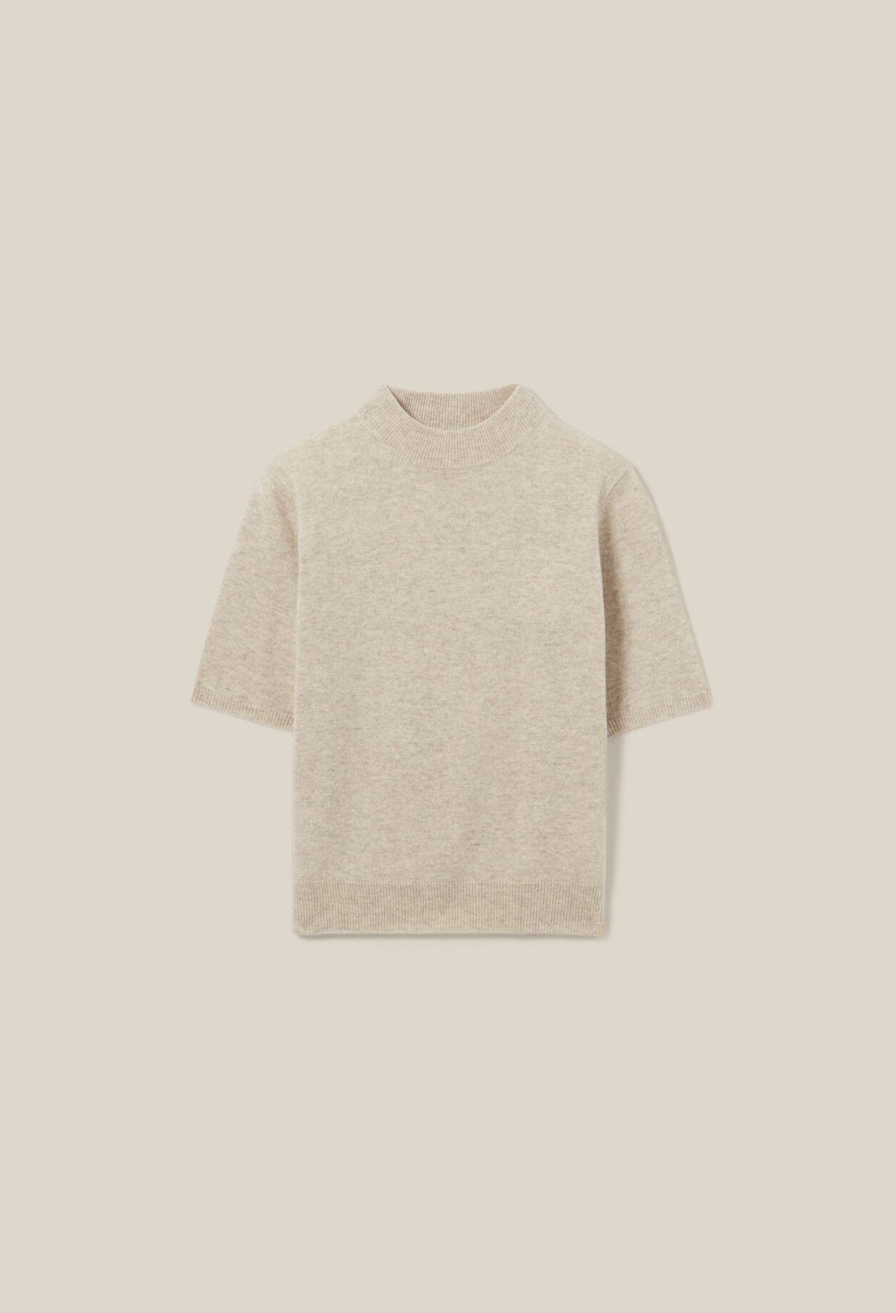 Wool jumper with high neck
