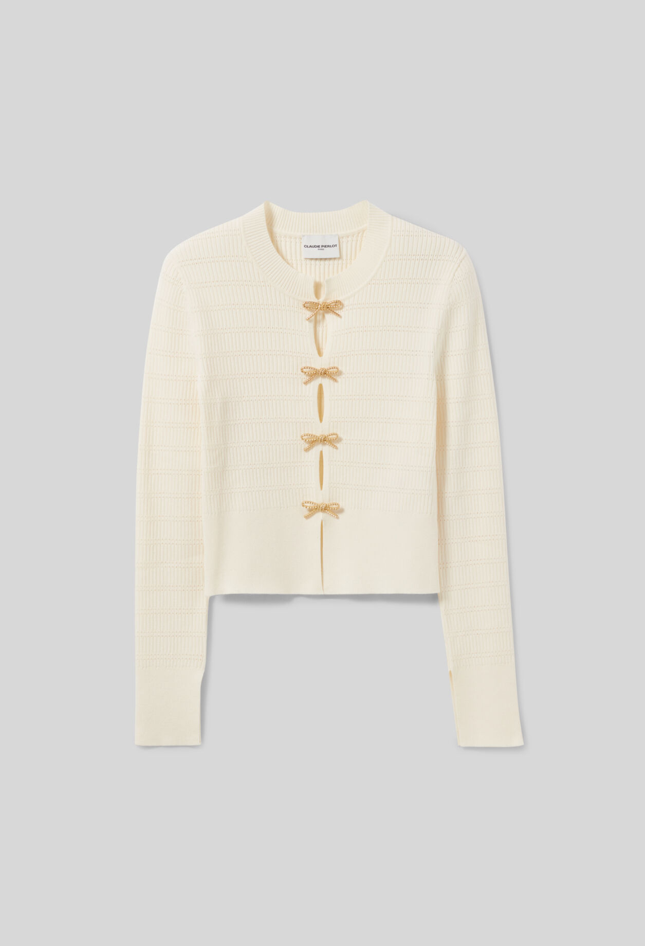 Pull maille fine noeuds