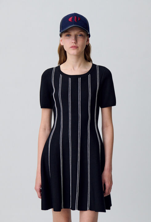 Robe maille courte patineuse