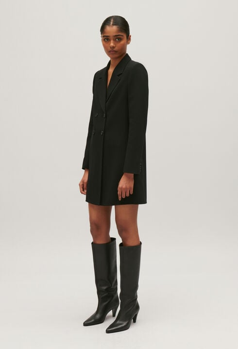 Short black suit dress