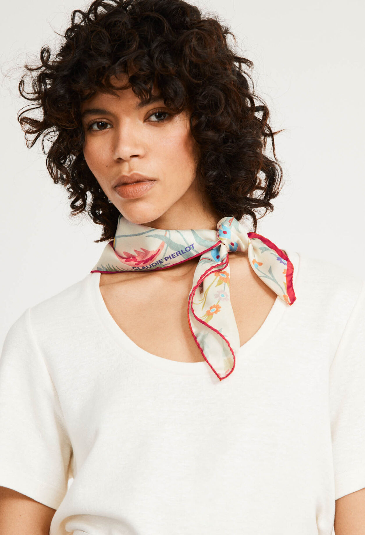 Square silk scarf