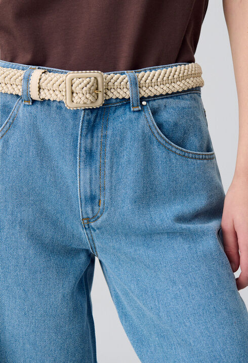 Ceinture en cuir tressé