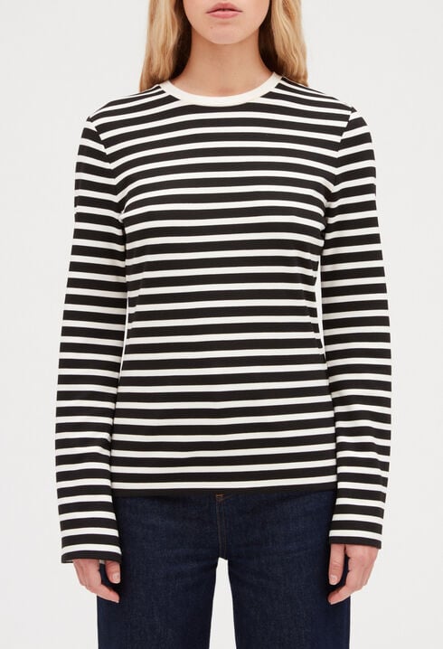 Two tone striped t-shirt