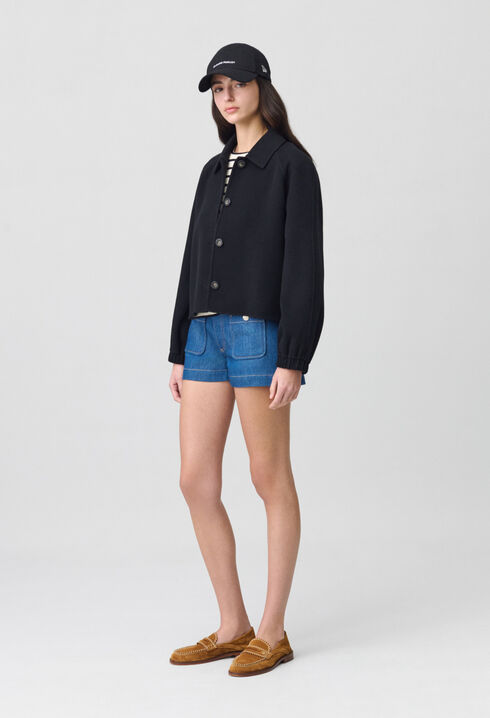Veste courte col chemise