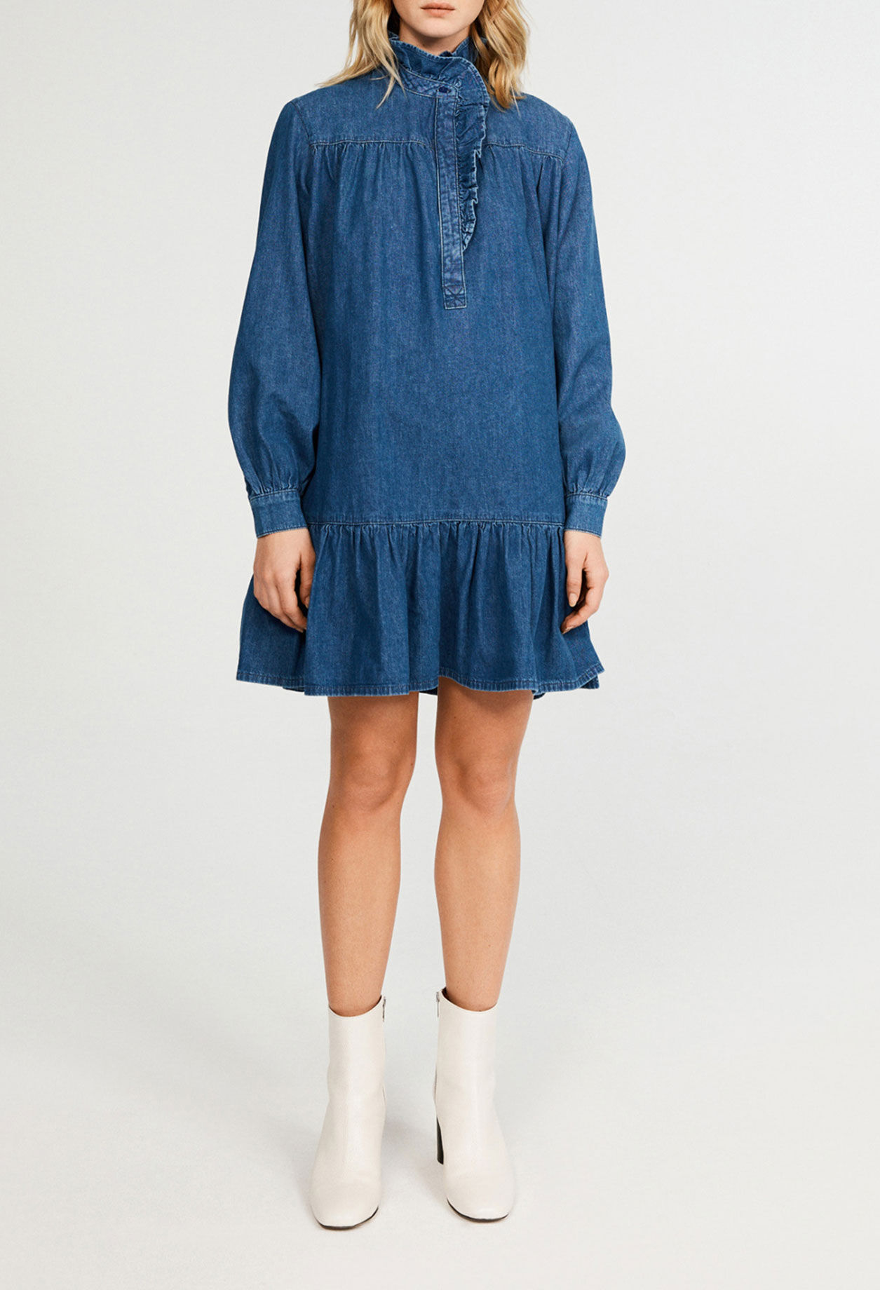 Robe trapèze en denim