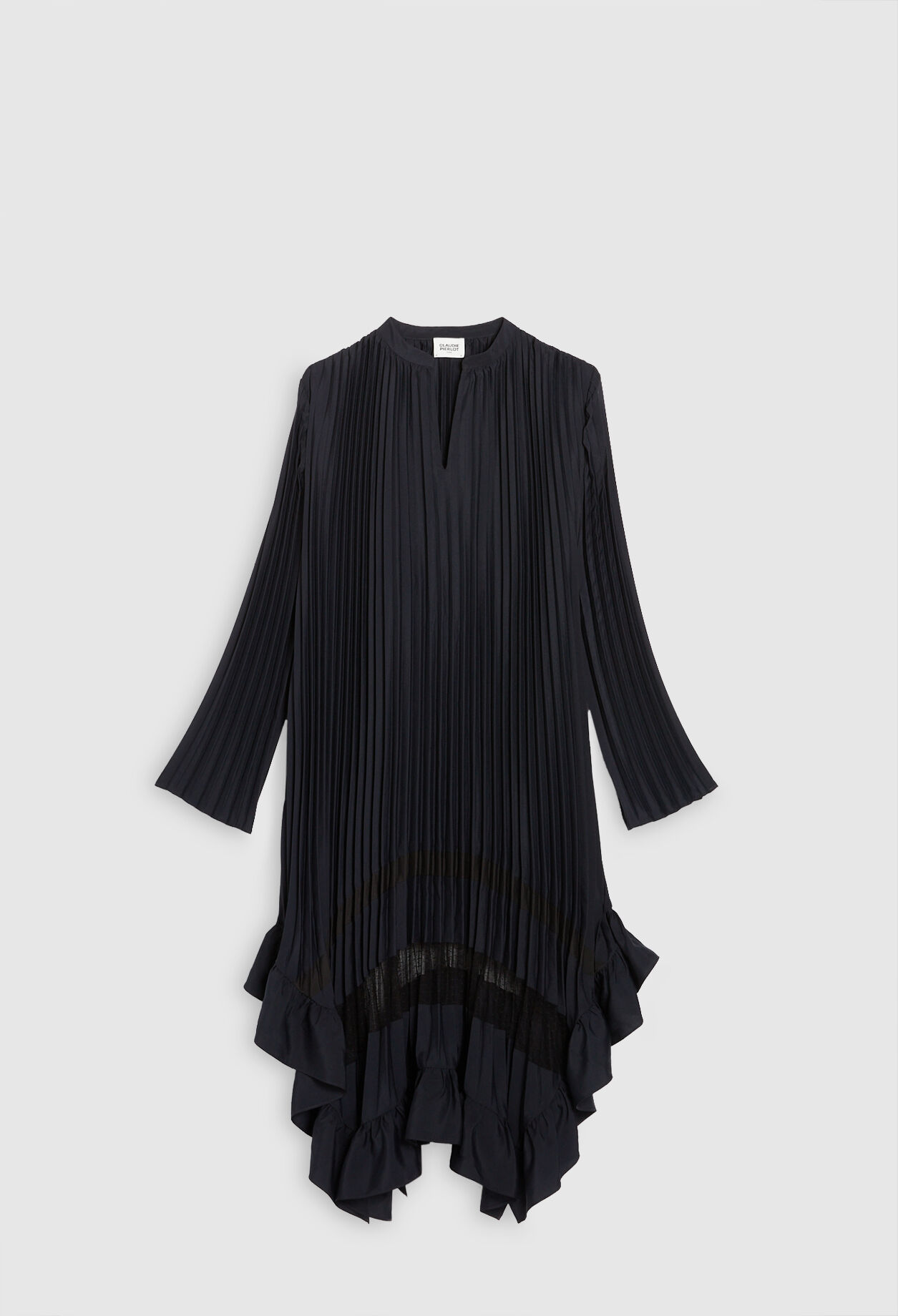 Robe plissée à volant