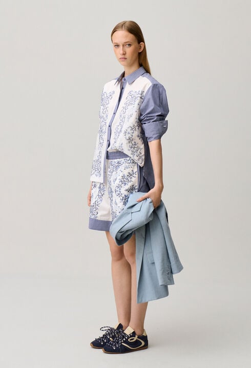 Chemise coton ray&eacute;e