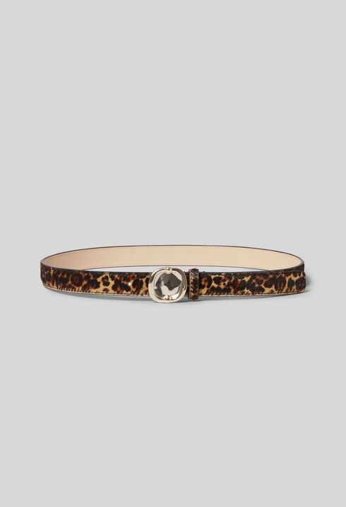 Ceinture cuir léopard